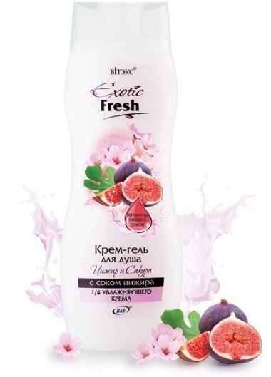 Крем-гель для душа Инжир и Сакура Exotic Fresh Витэкс, 500 мл &mdash; TD-EX.RU
